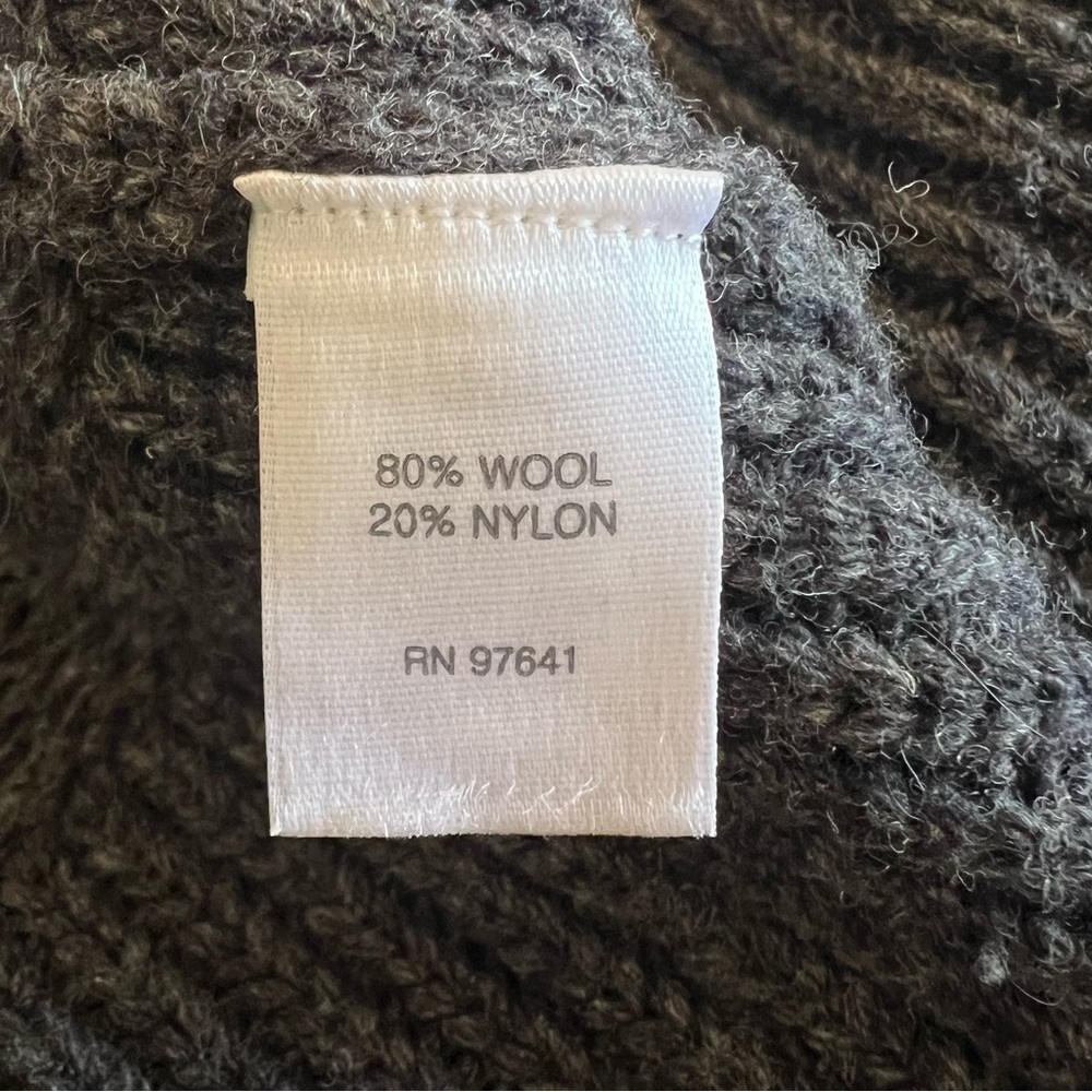 J. Jill Gray Wool Blend Open Front Chunky Knit Cardigan Womens Size M Boho - Picture 6 of 8